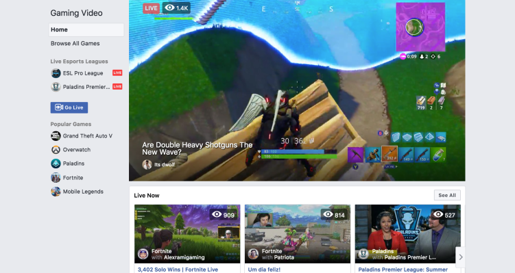 facebook gaming stream