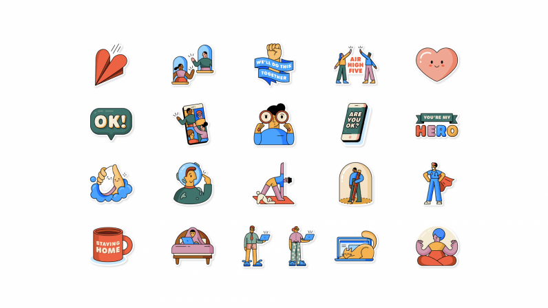 whatsapp sticker together at home