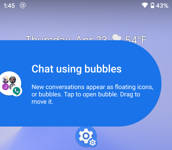 android 11 dp3 bóng chat