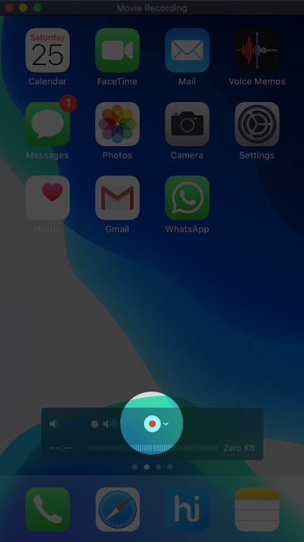 quay phim màn hình iphone