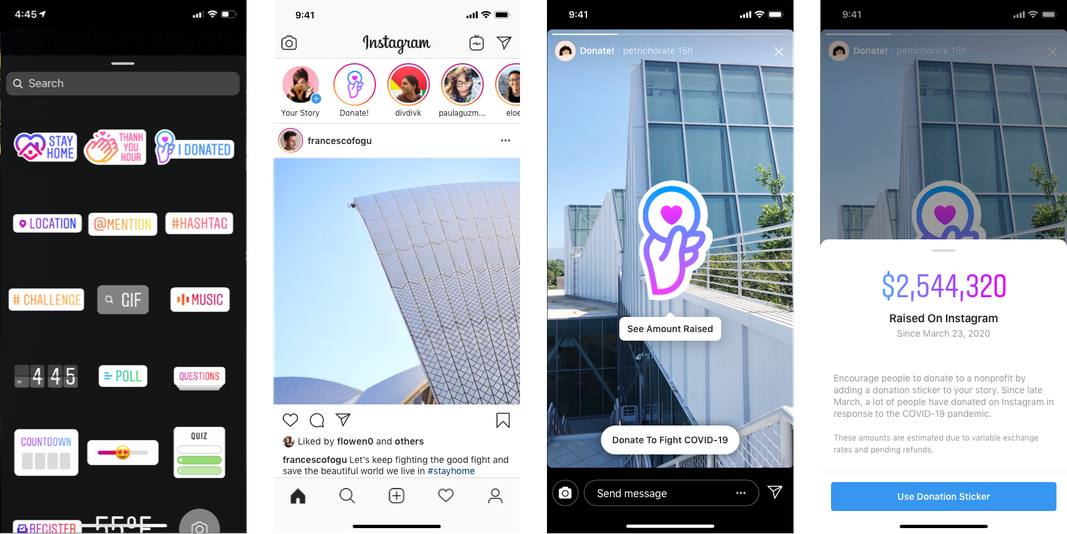 instagram live quyên góp