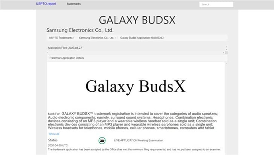 Thông tin Galaxy BudsX