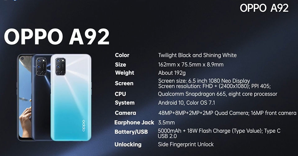 OPPO A92 ra mắt (ảnh 2)