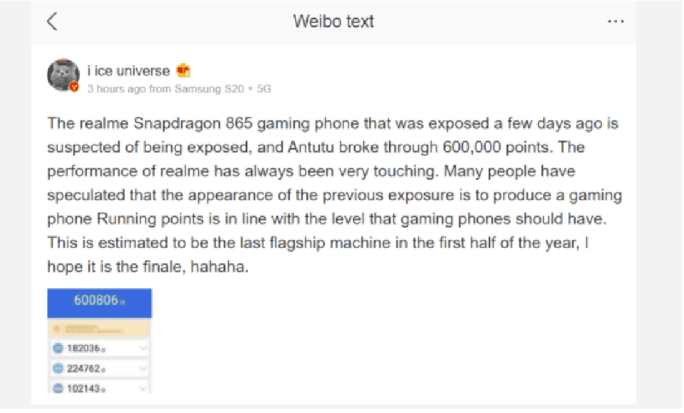 Realme X3 Pro xuất hiện trên AnTuTu? Realme X3 Pro xuất hiện trên AnTuTu?