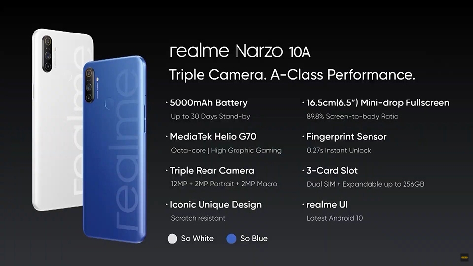 Sự khác biệt giữa Realme Narzo 10 và Realme Narzo 10A (ảnh 4) Sự khác biệt giữa Realme Narzo 10 và Realme Narzo 10A (ảnh 4)