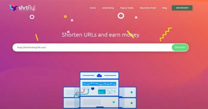Rút gọn link bằng Shrtfly.com