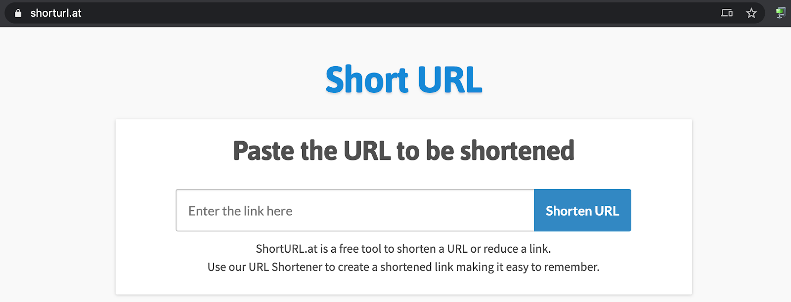 Rút gọn đường link bằng shorturl.at
