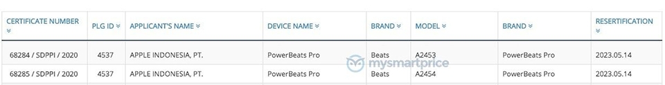 Apple PowerBeats Pro đạt chứng nhận Apple PowerBeats Pro đạt chứng nhận