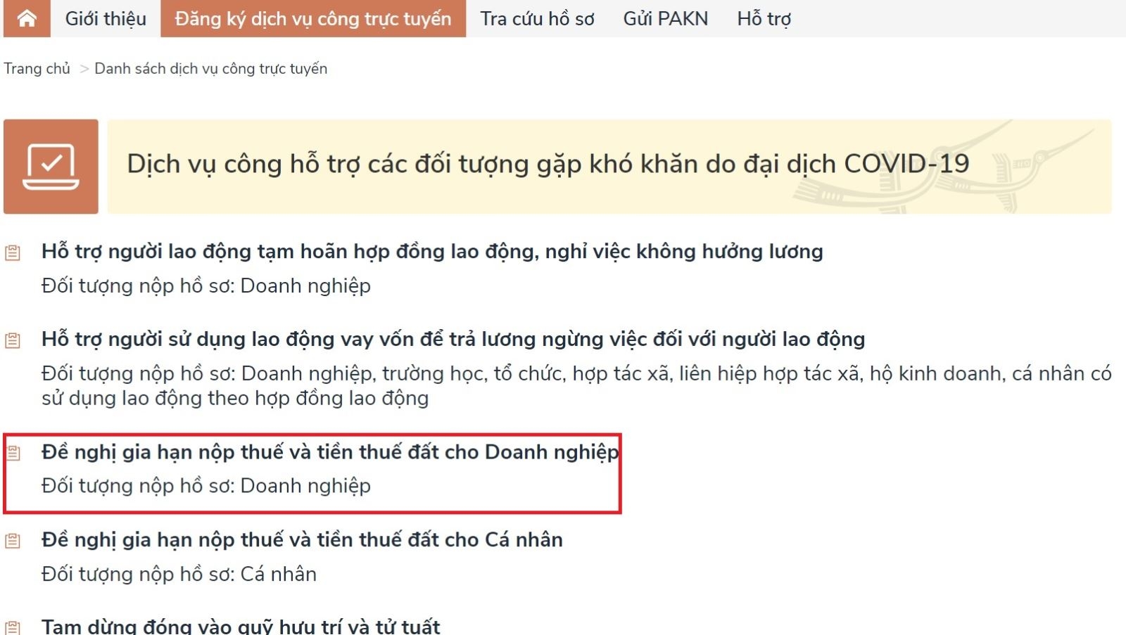 dịch vụ công
