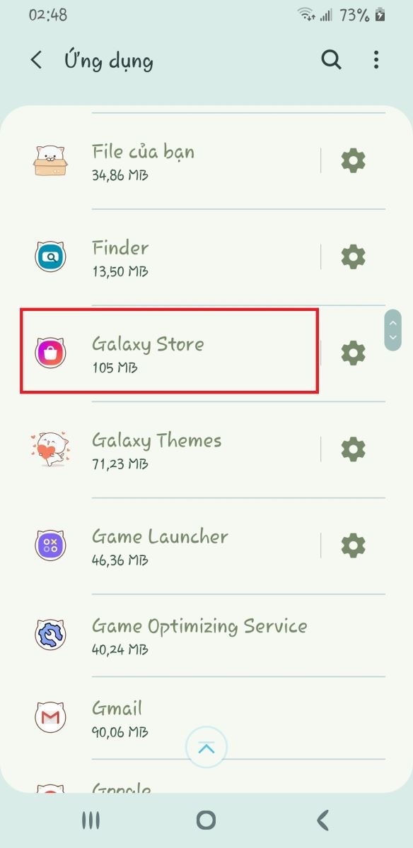 sửa lỗi galaxy themes