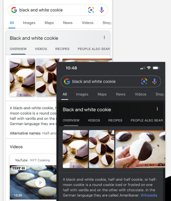 google tìm kiếm dark mode