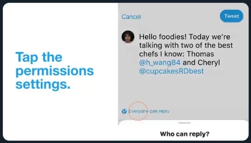 twitter giới hạn phản hồi