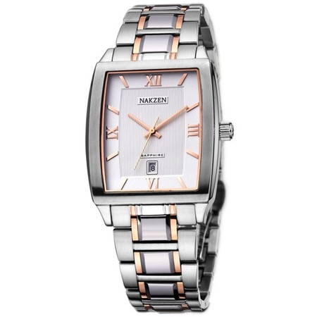 đồng hồ mặt chữ nhật nam Nakzen SS4035GTR/TUN-7N0