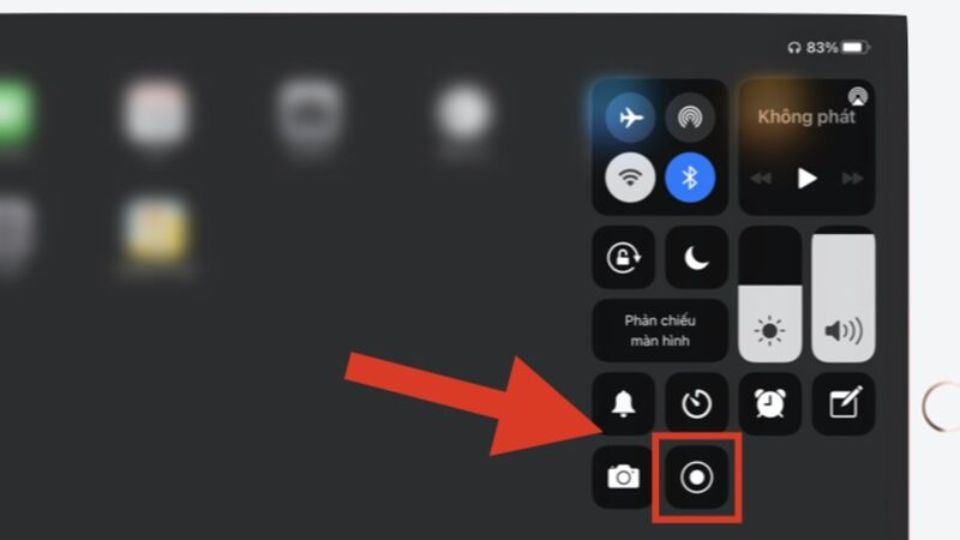 Chọn vào biểu tượng Ghi màn hình