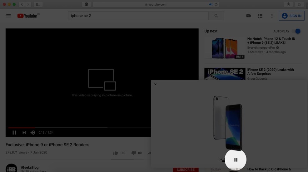 ảnh trong ảnh trên mac