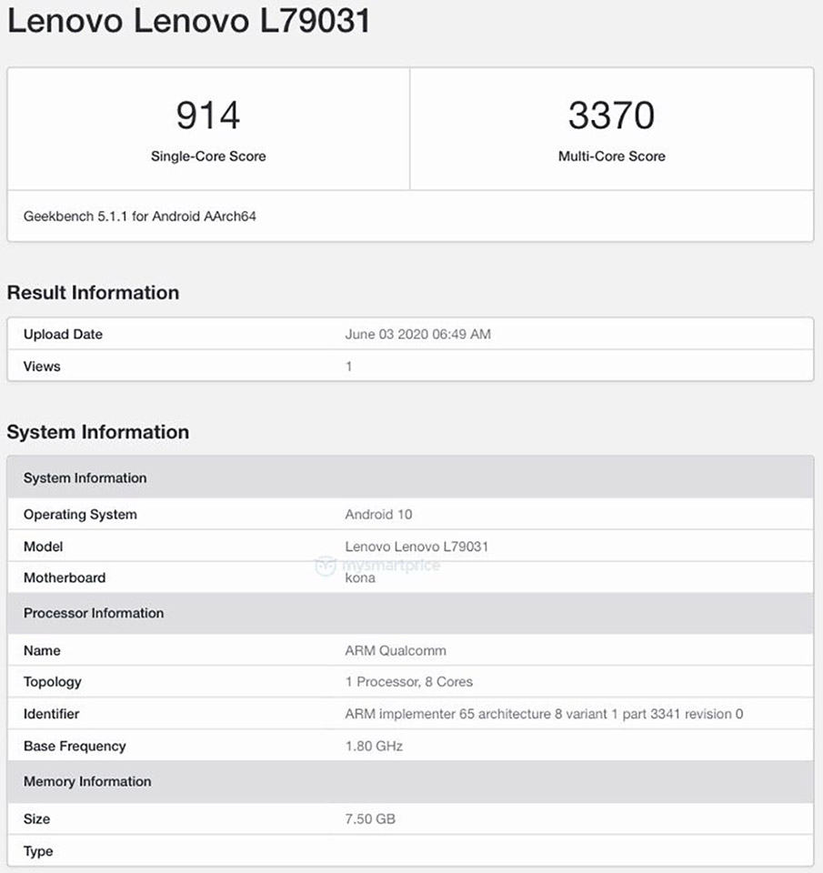 Lenovo Legion Gaming xuất hiện trên Geekbench