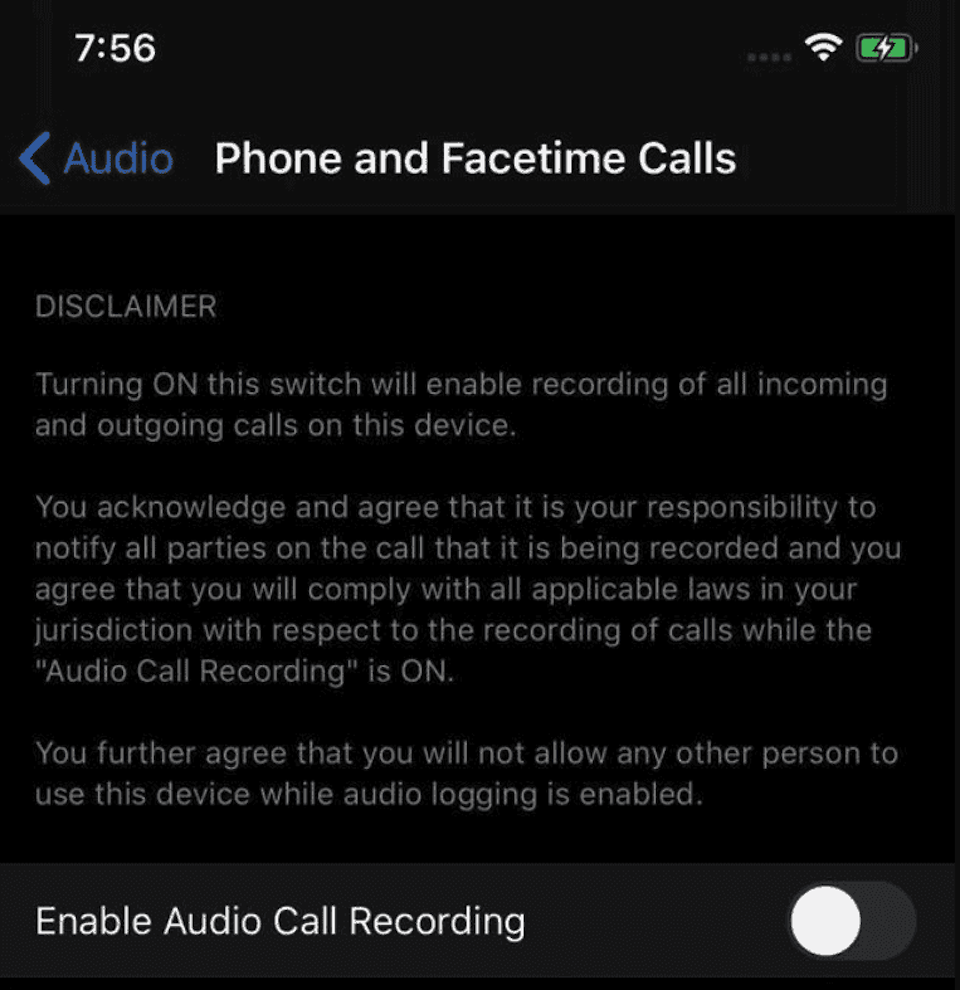 Ghi âm cuộc gọi iPhone