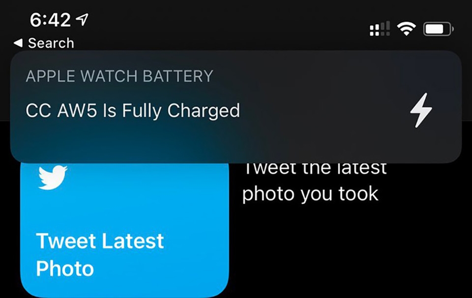 iOS 14 sẽ gửi thông báo khi Apple Watch của bạn được sạc đầy