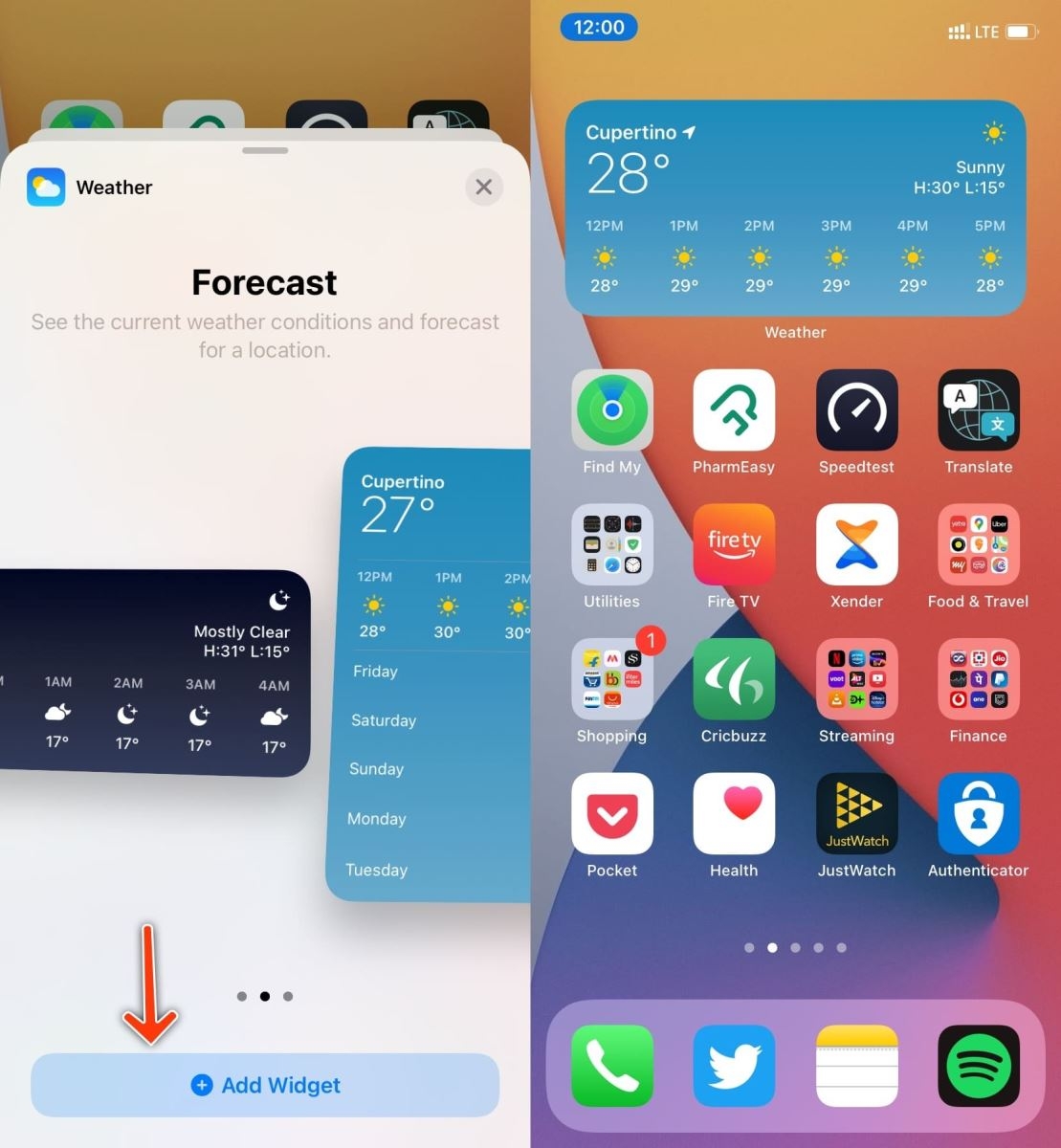 Widget iOS 14 04