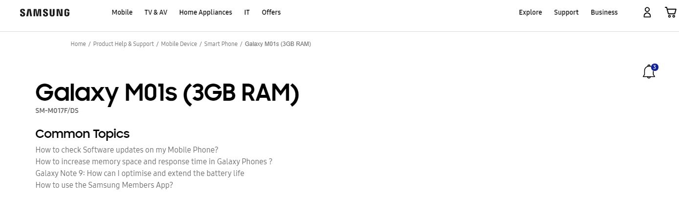 Galaxy M01s