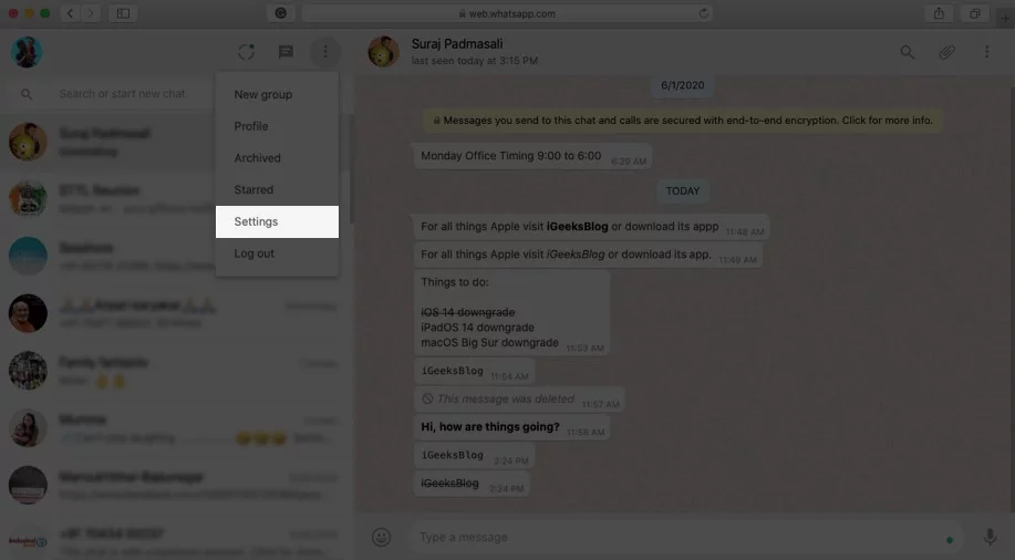 darkl mode whatsapp