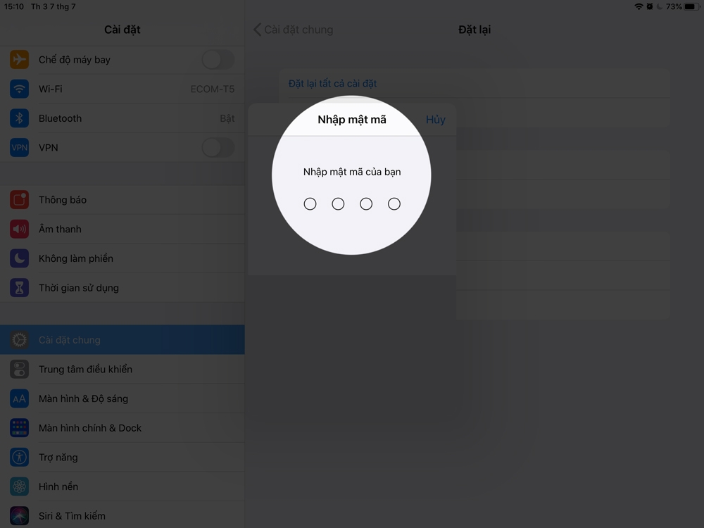 factory reset ipad
