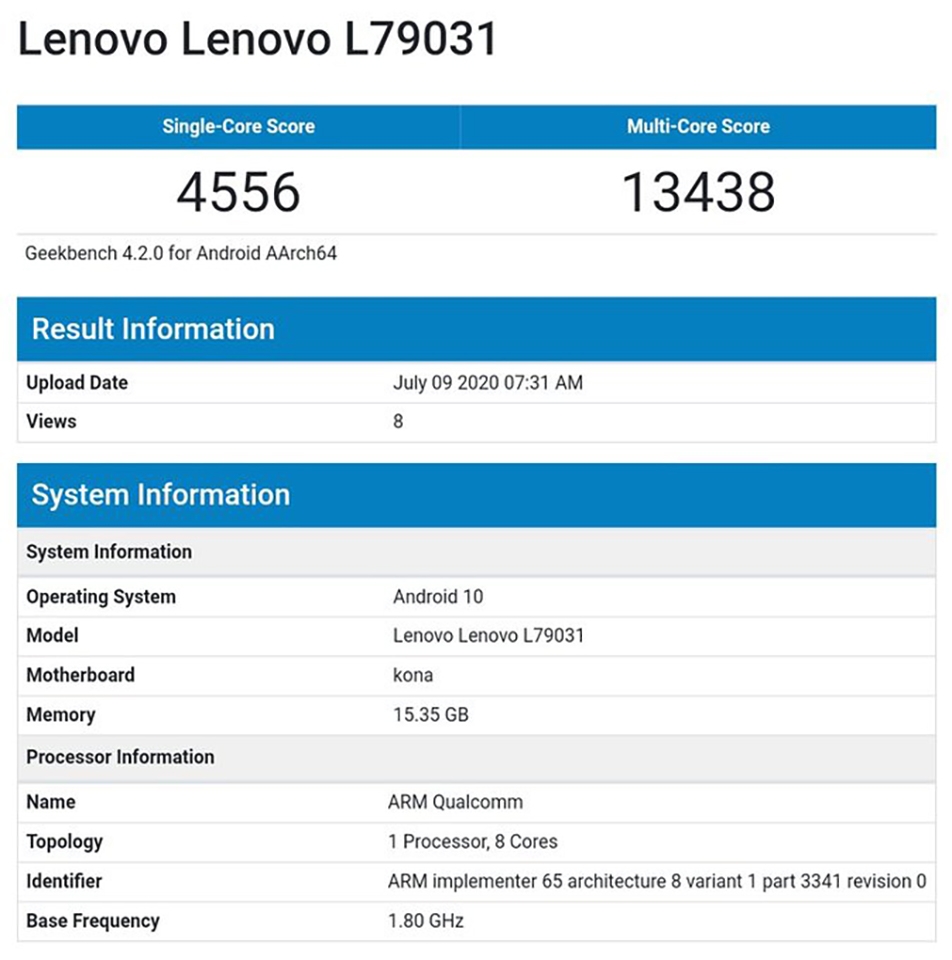 Lenovo Legion Gaming lộ diện trên Geekbench