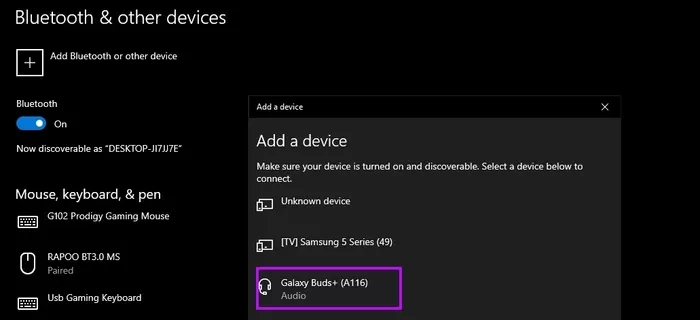 ghép cặp galaxy buds plus