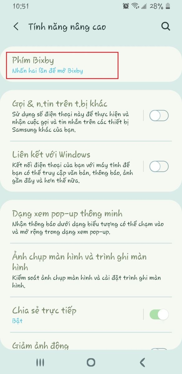 tắt bixby samsung