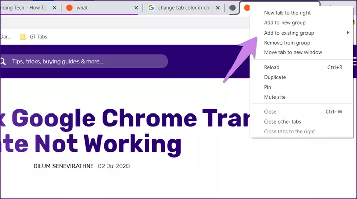đổi màu tab chrome