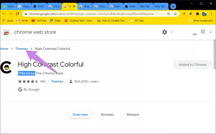 đổi màu tab chrome