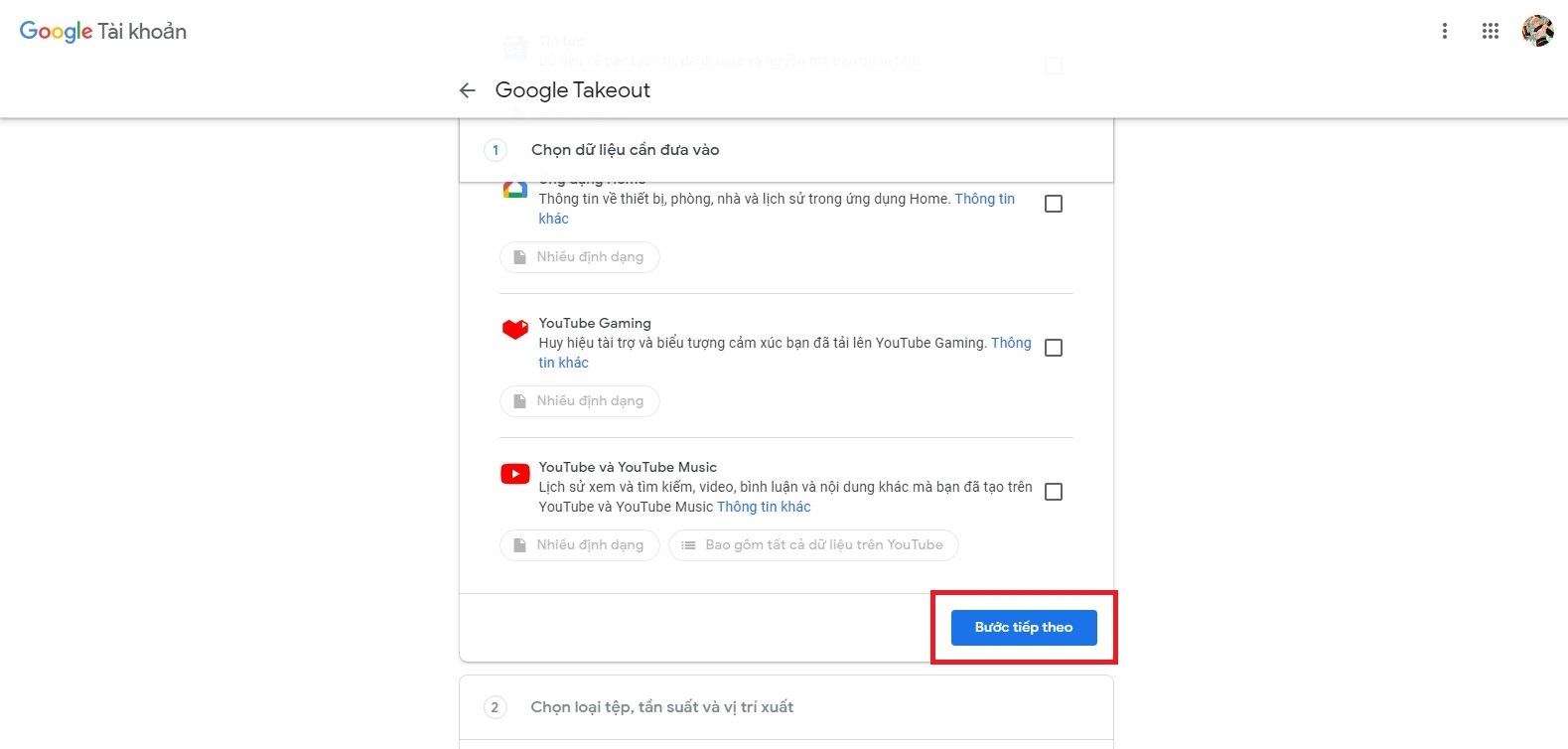 sao lưu dữ liệu gmail