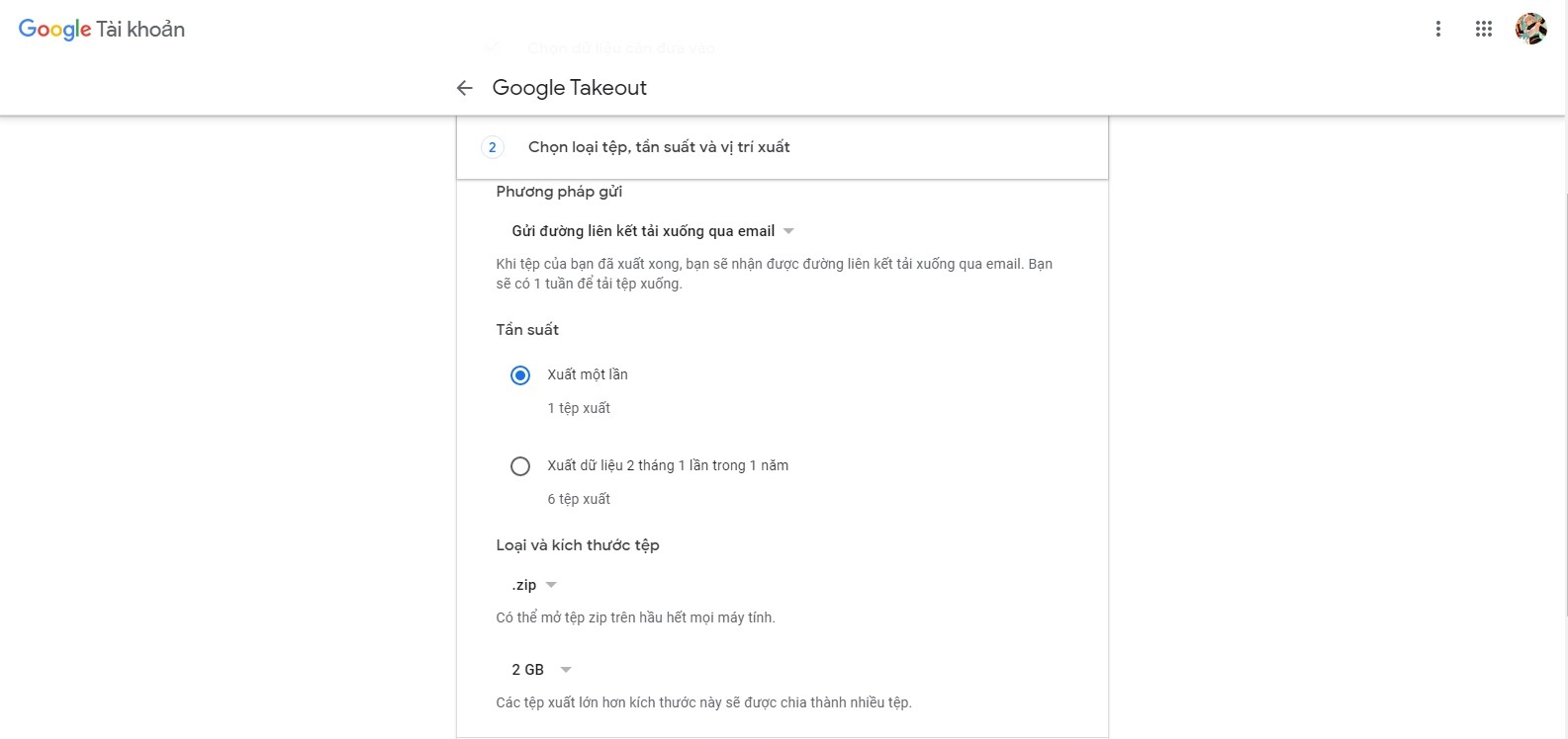 sao lưu dữ liệu gmail
