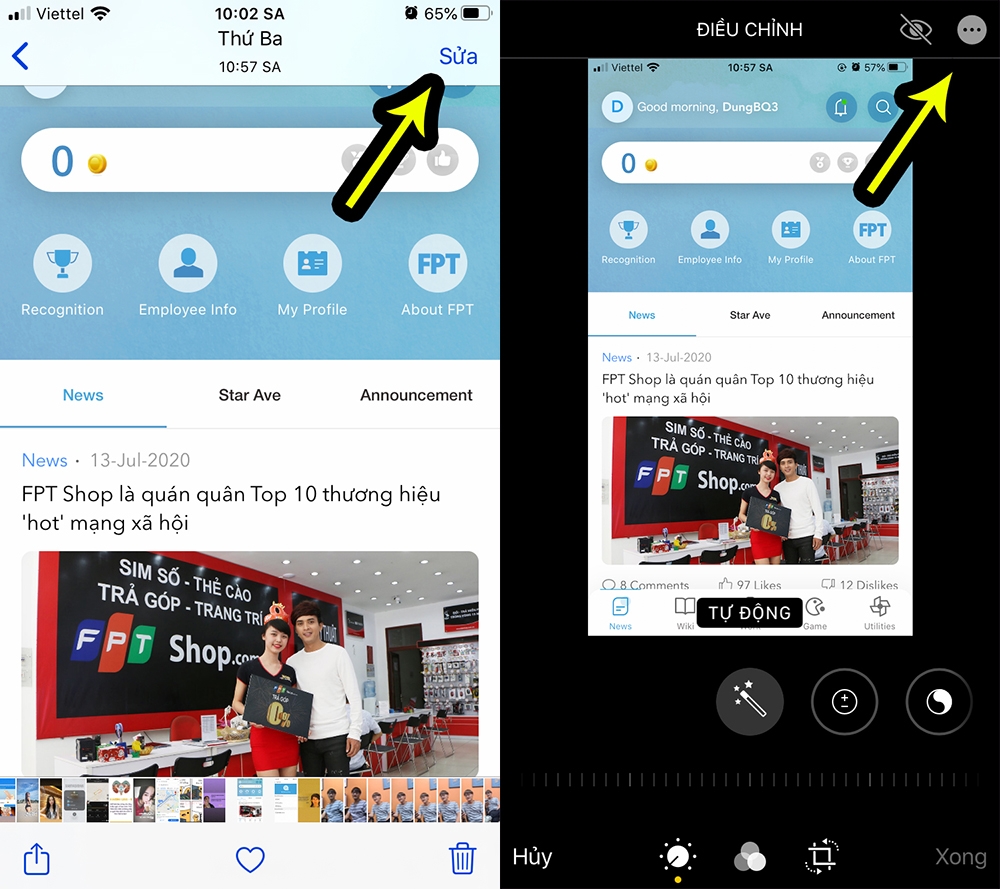 phóng to ảnh iphone