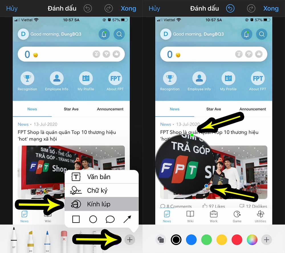 phóng to ảnh iphone