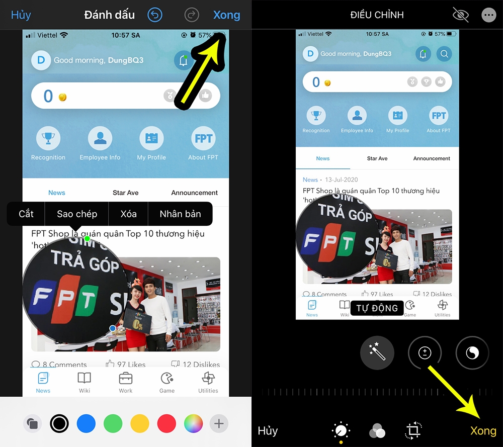 phóng to ảnh iphone