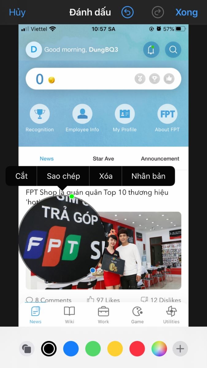 phóng to ảnh iphone