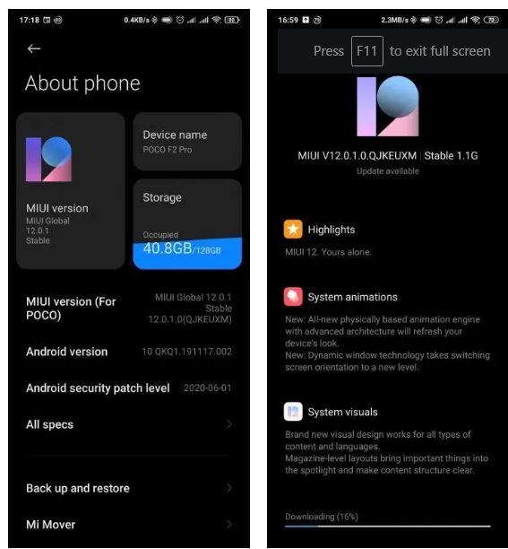 Poco F2 Pro bắt đầu cập nhật MIUI 12 trên nền Android 10