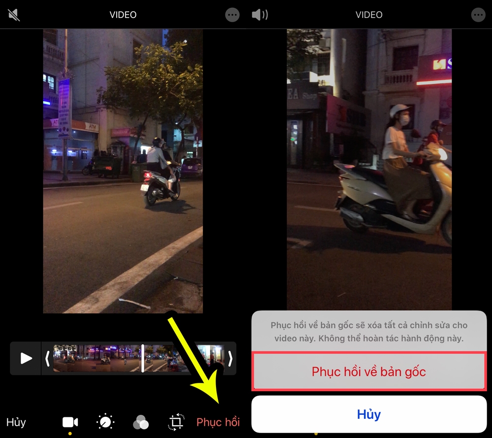 tắt âm thanh video iphone