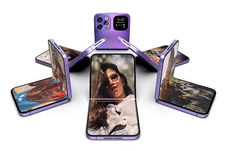 Loạt ảnh iPhone Fold với thiết kế gập tuyệt đẹp và màn hình phụ tinh tế 5