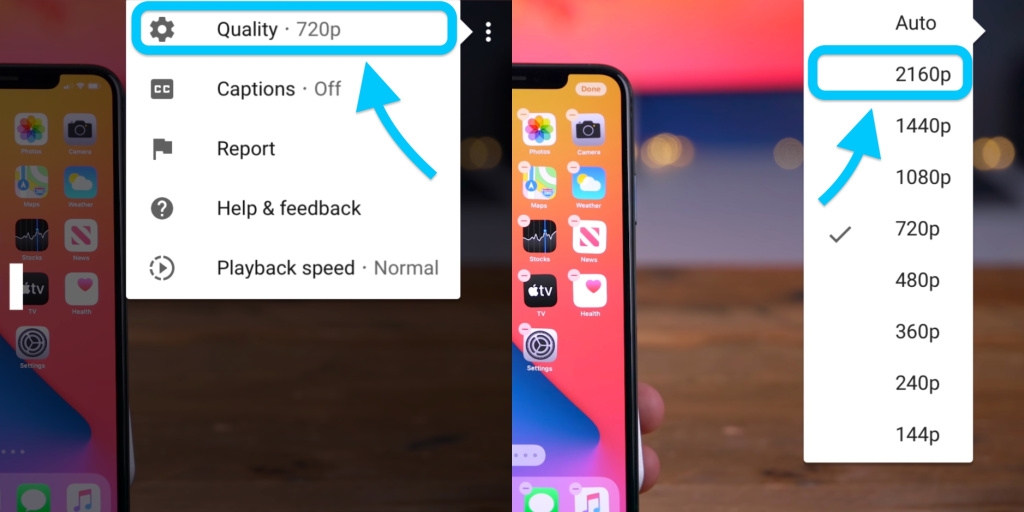 Cách chọn chất lượng video 4K khi xem Youtube trên iPhone