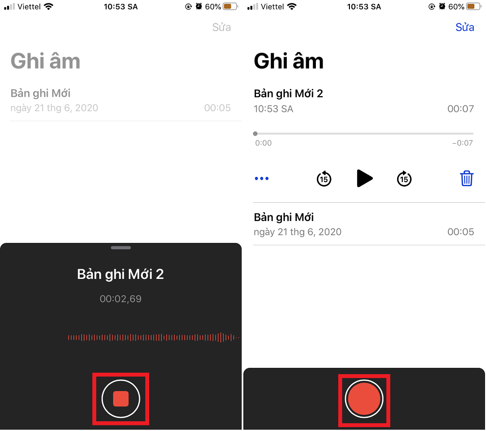 tin nhắn thoại iphone