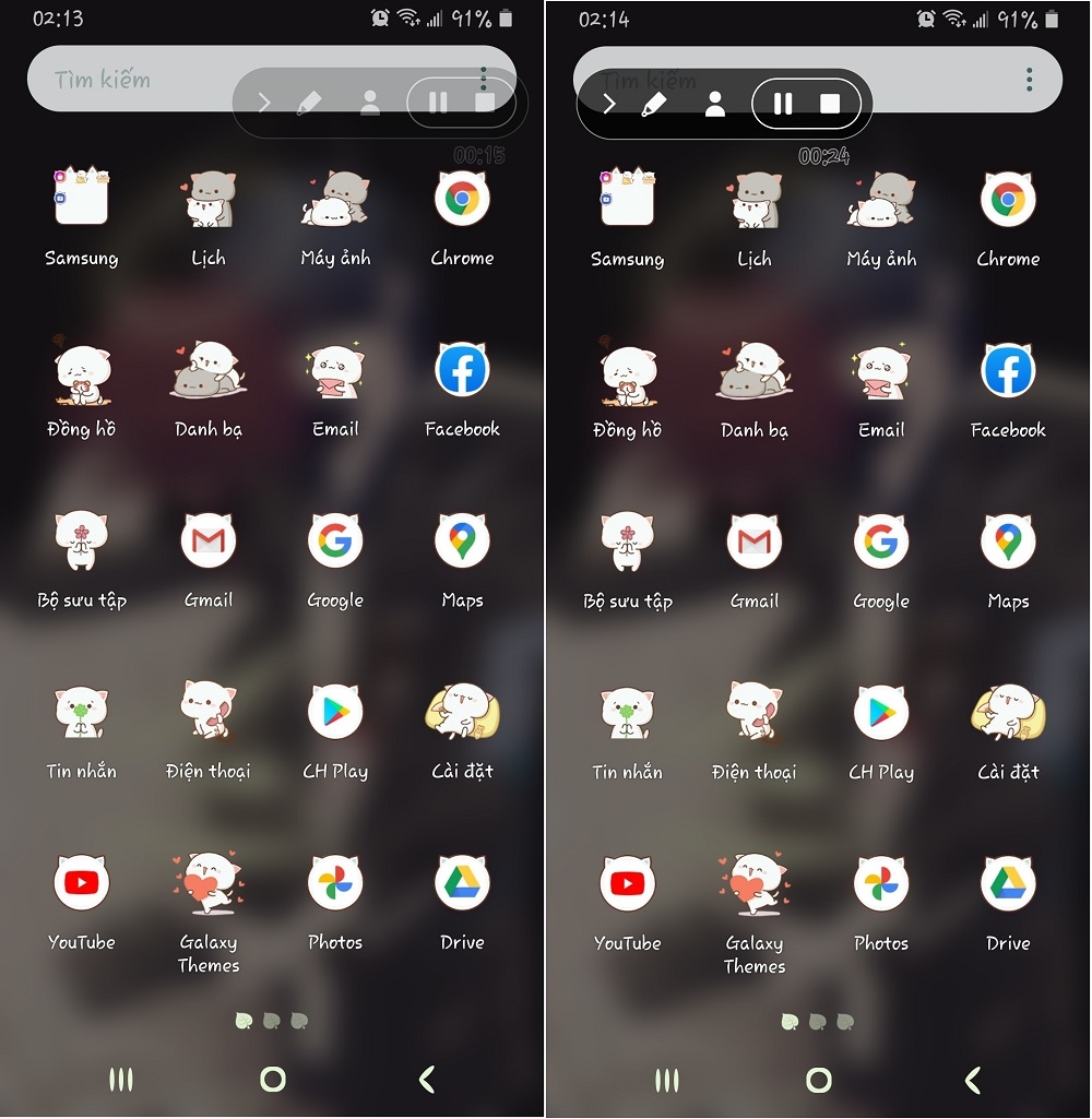 trình ghi màn hình samsung