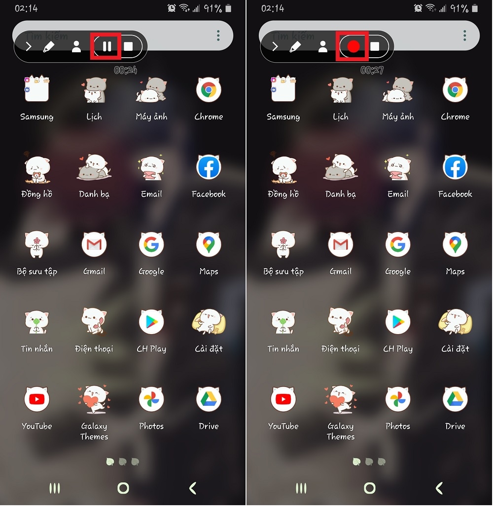trình ghi màn hình samsung