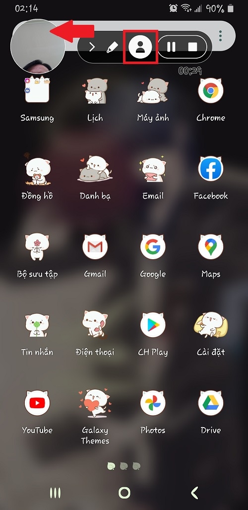 trình ghi màn hình samsung