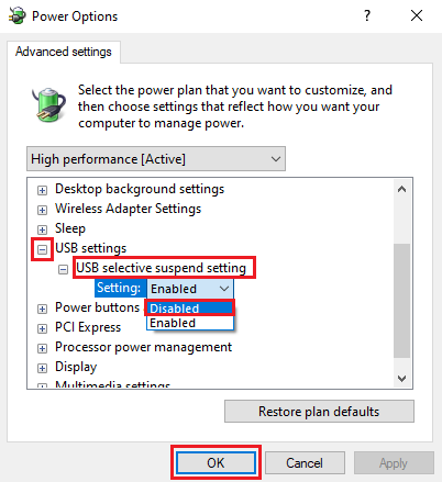power setting