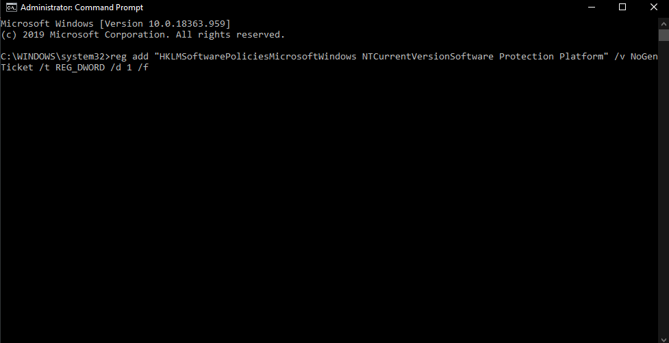 tắt thông báo windows hết hạn