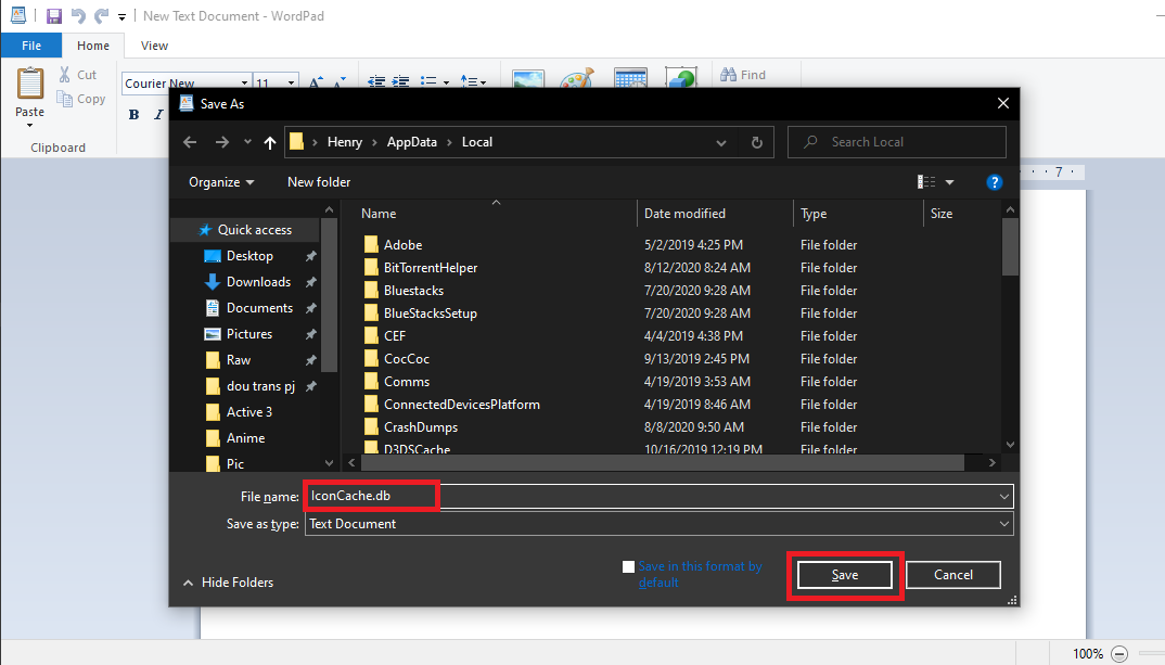 lỗi biểu tượng icon trên desktop win 10
