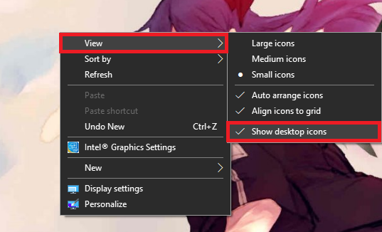 lỗi biểu tượng icon trên desktop win 10