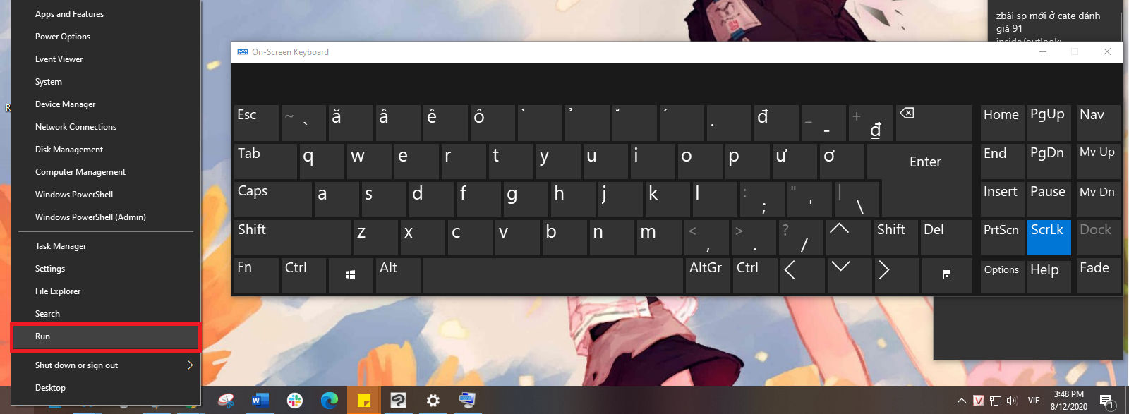 bàn phím laptop không gõ được một số phím